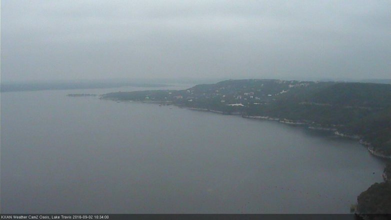 Lake Travis webcam, September 2, 2016 9:45 AM CT