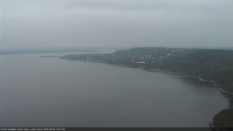 Lake Travis webcam, September 2, 2016 10:00 AM CT