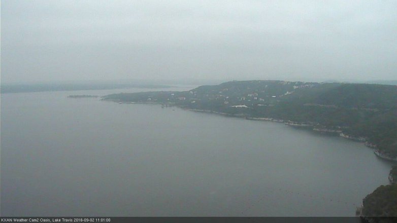 Lake Travis webcam, September 2, 2016 10:25 AM CT