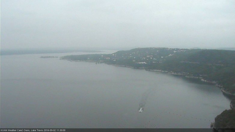 Lake Travis webcam, September 2, 2016 10:35 AM CT