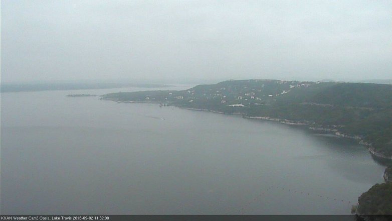 Lake Travis webcam, September 2, 2016 10:55 AM CT