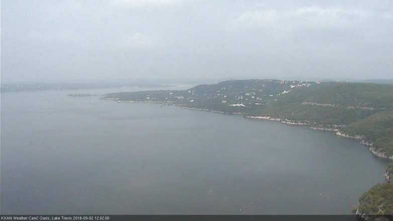 Lake Travis webcam, September 2, 2016 11:05 AM CT
