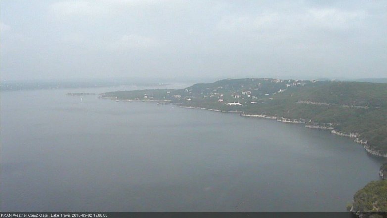 Lake Travis webcam, September 2, 2016 11:10 AM CT