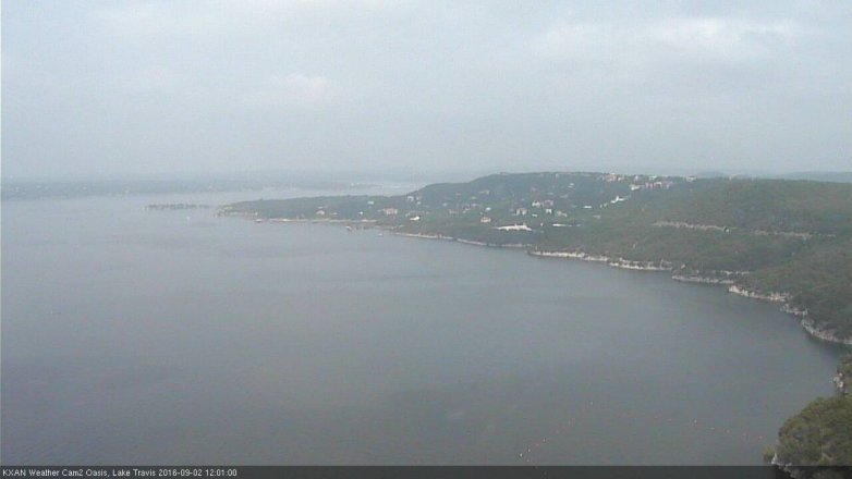 Lake Travis webcam, September 2, 2016 11:20 AM CT