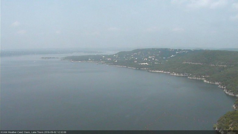 Lake Travis webcam, September 2, 2016 11:50 AM CT