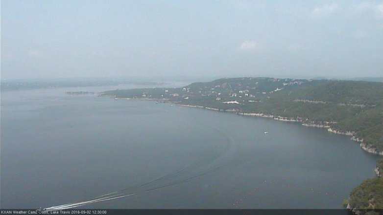 Lake Travis webcam, September 2, 2016 12:00 PM CT