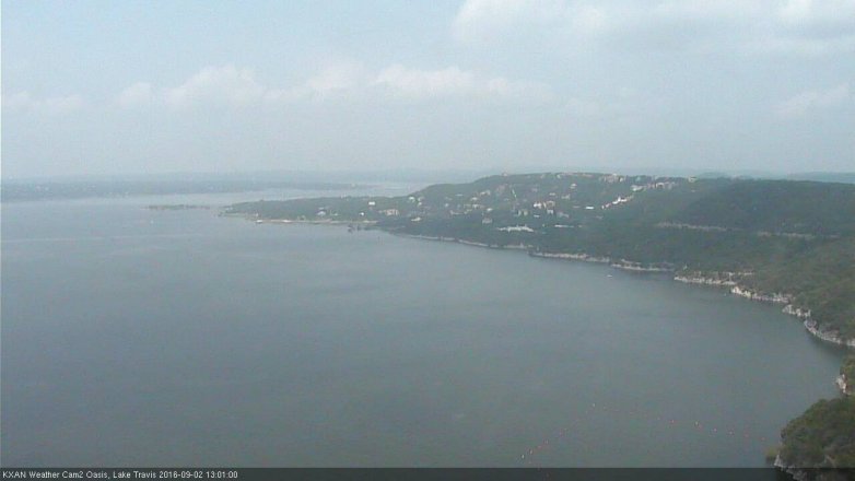 Lake Travis webcam, September 2, 2016 12:05 PM CT