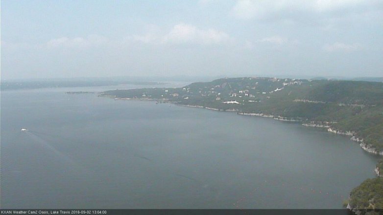 Lake Travis webcam, September 2, 2016 12:15 PM CT