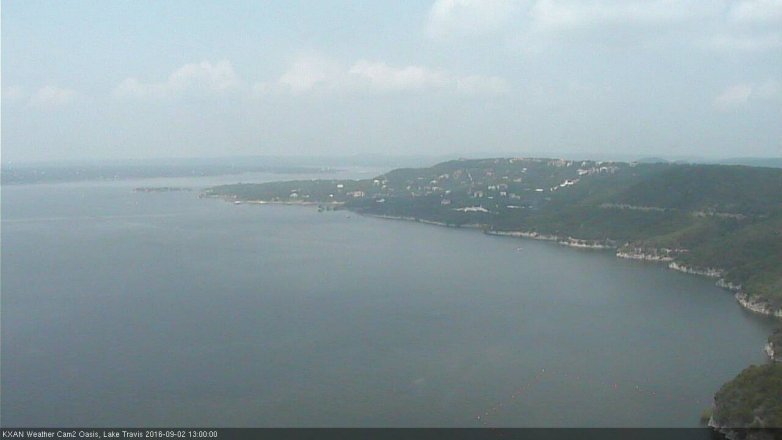 Lake Travis webcam, September 2, 2016 12:25 PM CT