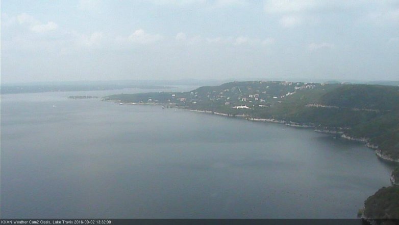 Lake Travis webcam, September 2, 2016 12:35 PM CT