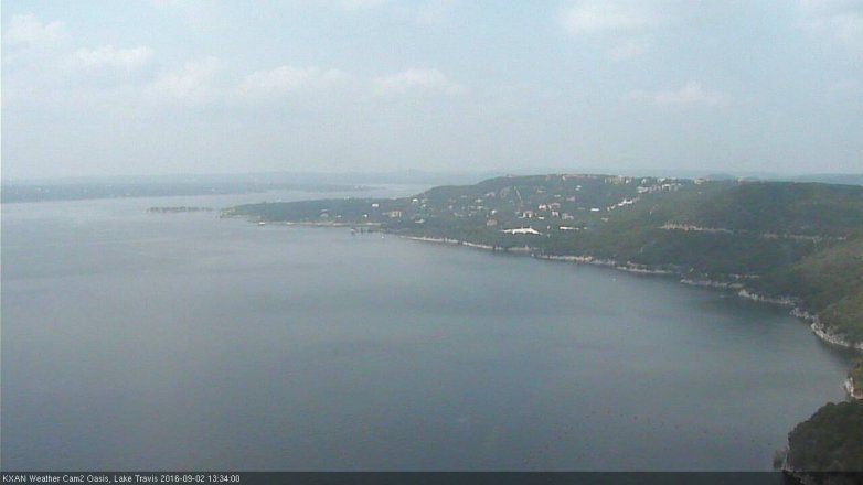 Lake Travis webcam, September 2, 2016 12:50 PM CT
