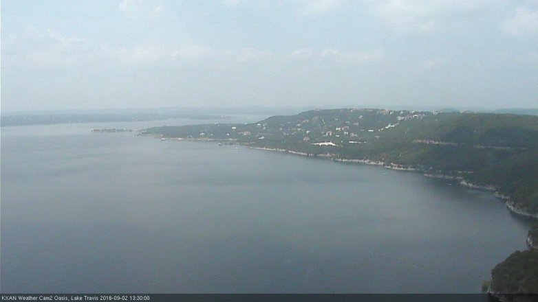 Lake Travis webcam, September 2, 2016 12:55 PM CT