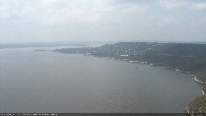 Lake Travis webcam, September 2, 2016 1:10 PM CT