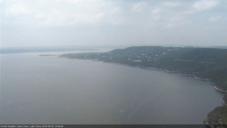 Lake Travis webcam, September 2, 2016 1:15 PM CT