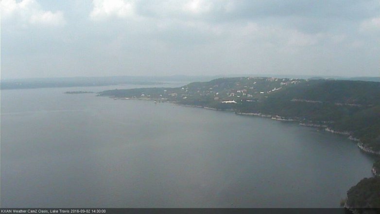 Lake Travis webcam, September 2, 2016 1:50 PM CT