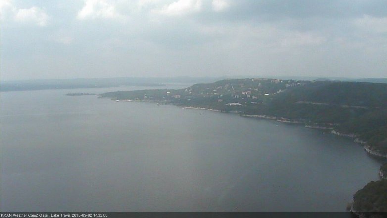 Lake Travis webcam, September 2, 2016 2:00 PM CT