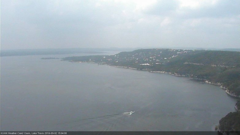 Lake Travis webcam, September 2, 2016 2:15 PM CT