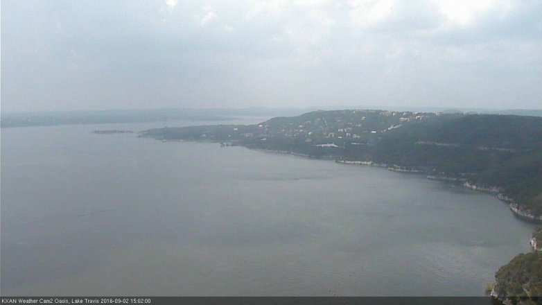Lake Travis webcam, September 2, 2016 2:20 PM CT