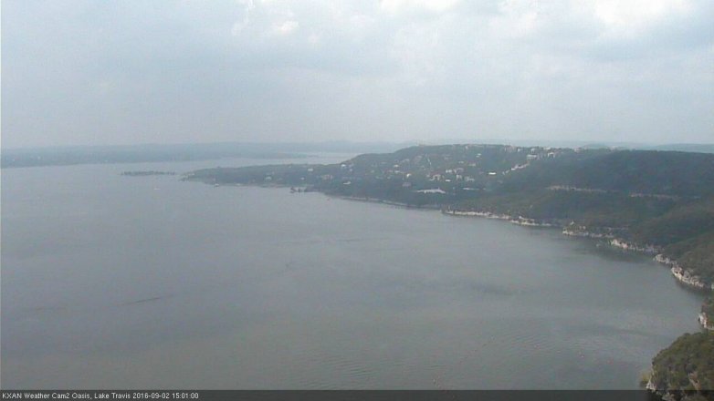 Lake Travis webcam, September 2, 2016 2:25 PM CT