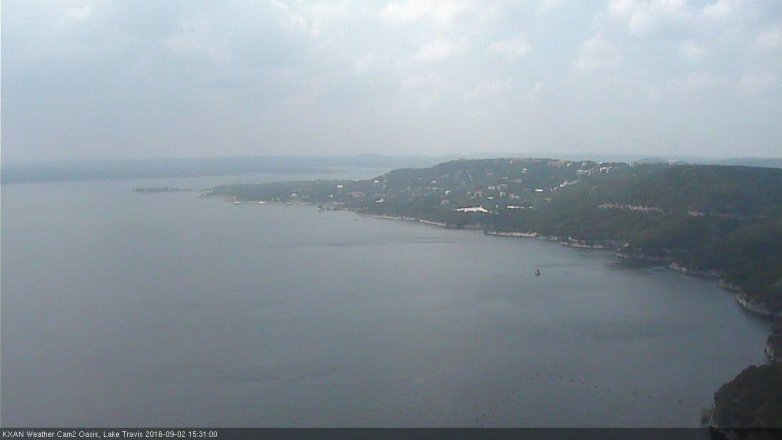 Lake Travis webcam, September 2, 2016 2:35 PM CT