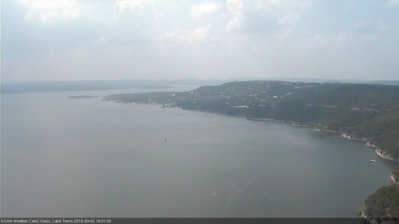 Lake Travis webcam, September 2, 2016 3:10 PM CT