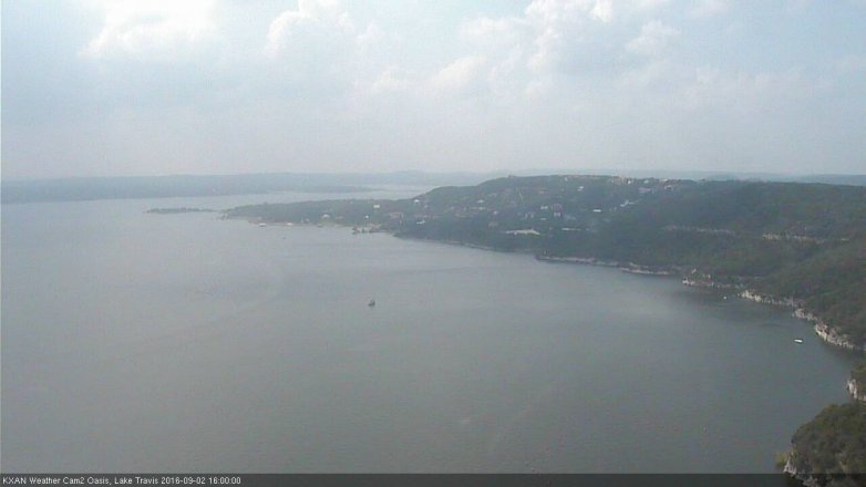 Lake Travis webcam, September 2, 2016 3:20 PM CT