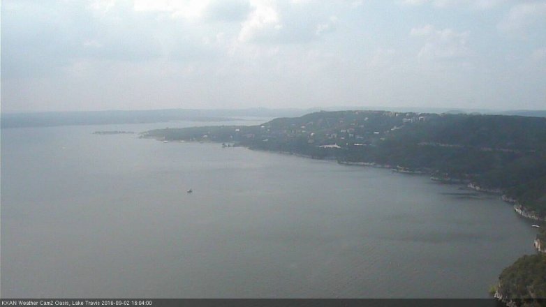 Lake Travis webcam, September 2, 2016 3:25 PM CT