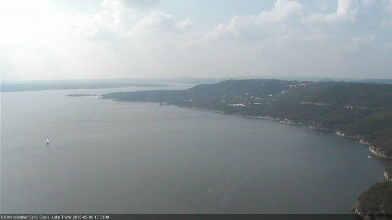 Lake Travis webcam, September 2, 2016 3:40 PM CT