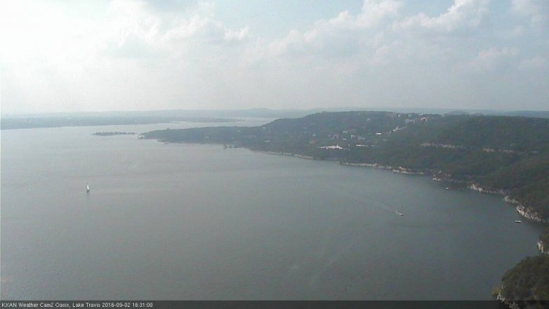 Lake Travis webcam, September 2, 2016 3:45 PM CT