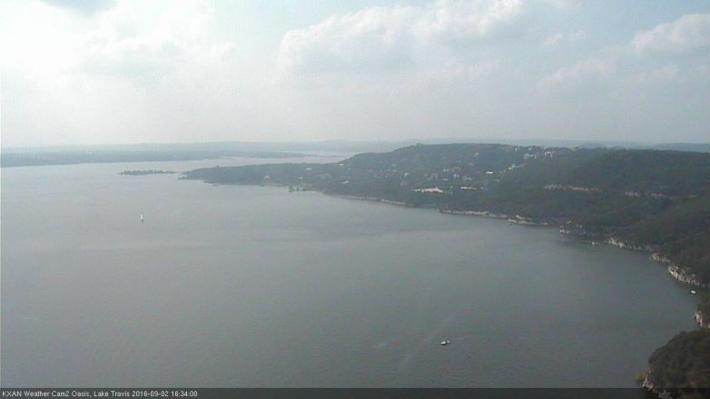 Lake Travis webcam, September 2, 2016 4:00 PM CT