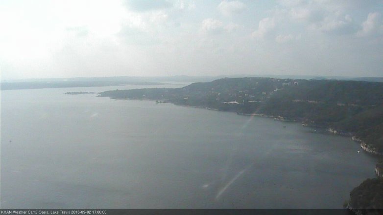 Lake Travis webcam, September 2, 2016 4:15 PM CT