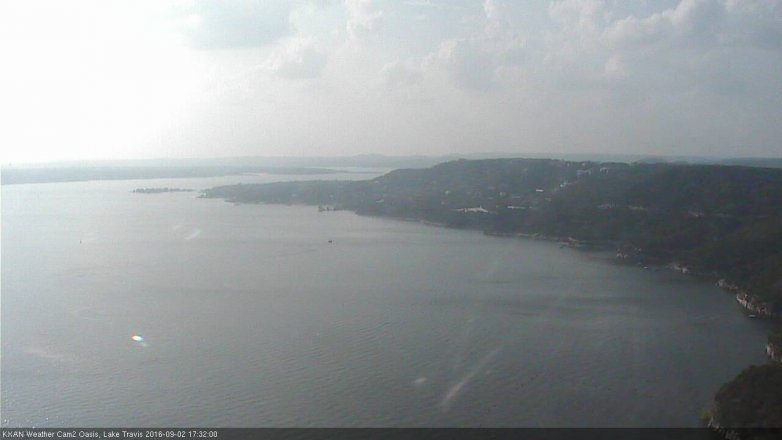 Lake Travis webcam, September 2, 2016 4:40 PM CT