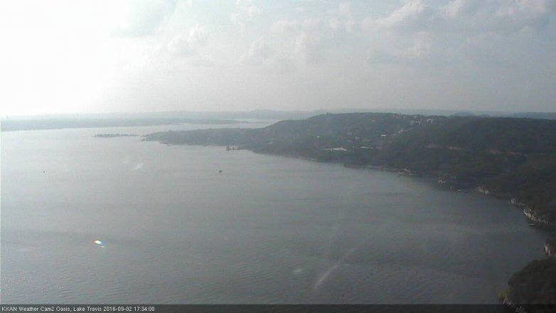 Lake Travis webcam, September 2, 2016 5:00 PM CT