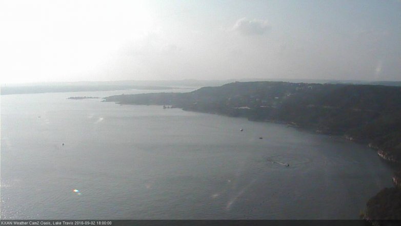 Lake Travis webcam, September 2, 2016 5:05 PM CT
