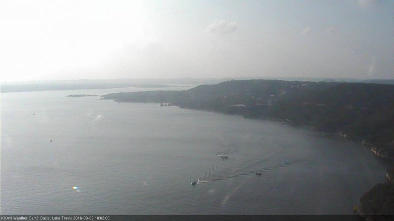 Lake Travis webcam, September 2, 2016 5:10 PM CT