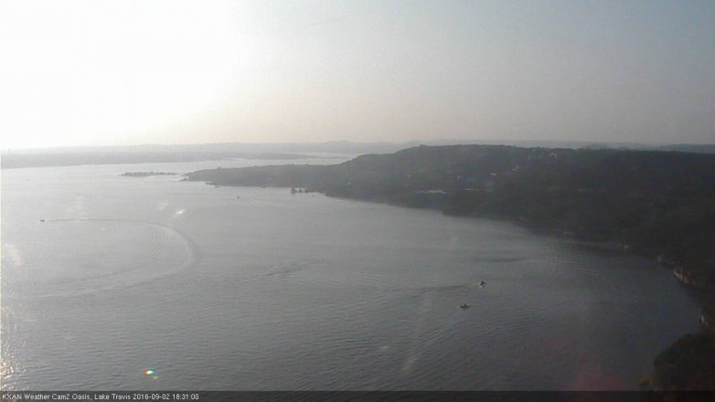 Lake Travis webcam, September 2, 2016 5:45 PM CT