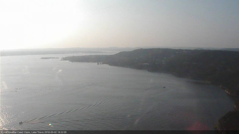 Lake Travis webcam, September 2, 2016 5:55 PM CT