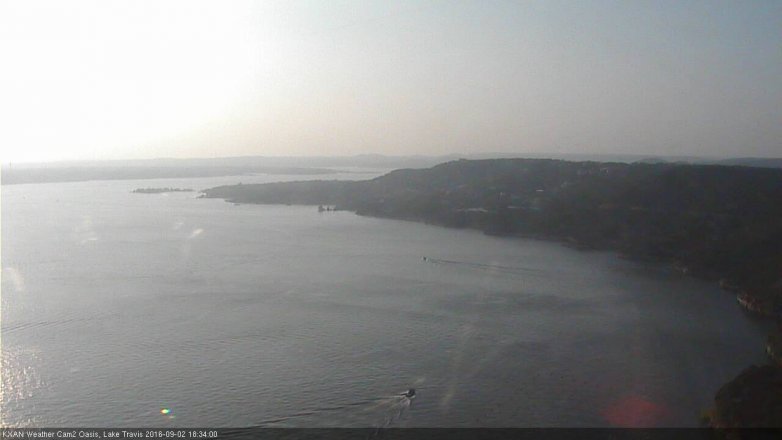 Lake Travis webcam, September 2, 2016 6:05 PM CT