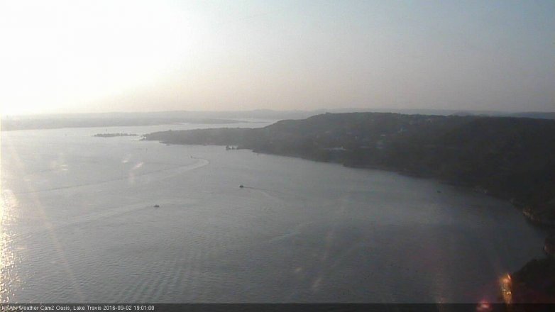 Lake Travis webcam, September 2, 2016 6:15 PM CT
