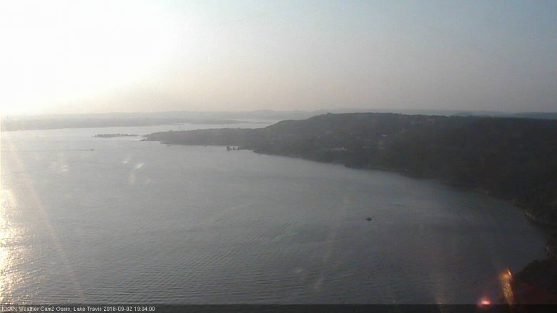 Lake Travis webcam, September 2, 2016 6:25 PM CT
