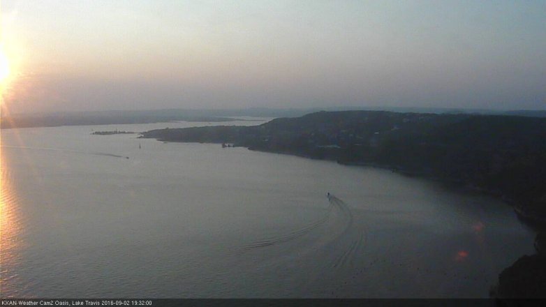 Lake Travis webcam, September 2, 2016 7:00 PM CT