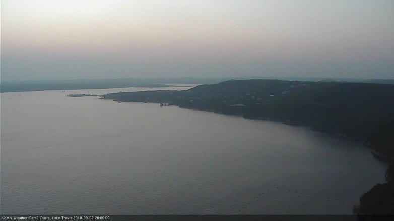 Lake Travis webcam, September 2, 2016 7:10 PM CT