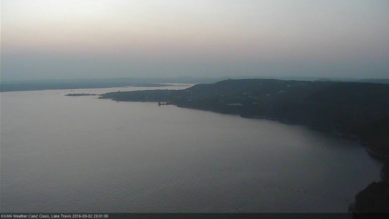 Lake Travis webcam, September 2, 2016 7:15 PM CT