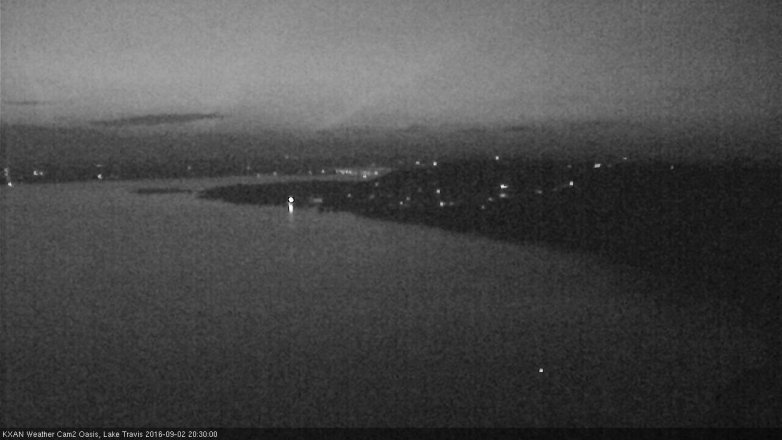 Lake Travis webcam, September 2, 2016 7:50 PM CT