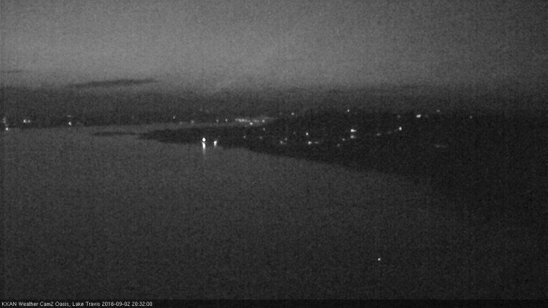 Lake Travis webcam, September 2, 2016 8:00 PM CT