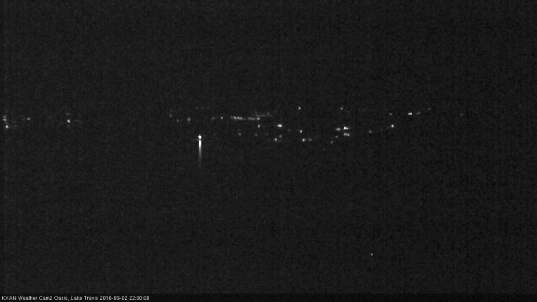 Lake Travis webcam, September 2, 2016 9:15 PM CT