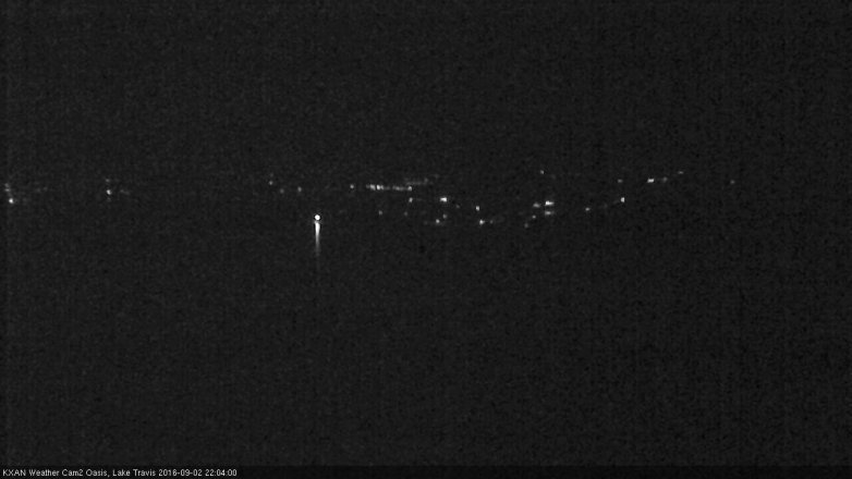 Lake Travis webcam, September 2, 2016 9:25 PM CT