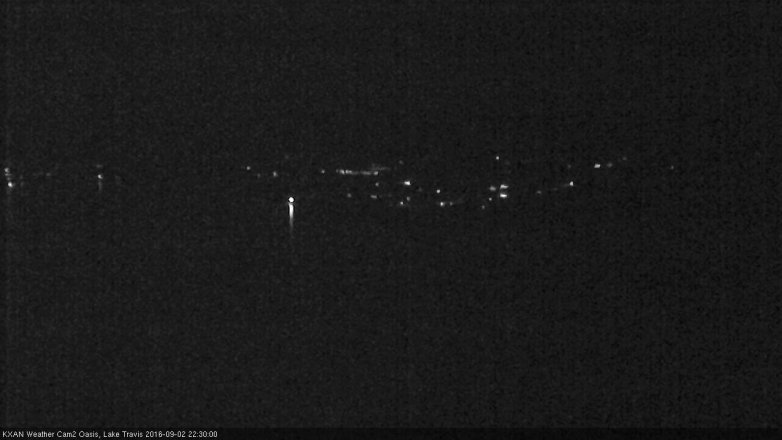 Lake Travis webcam, September 2, 2016 10:00 PM CT