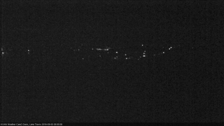 Lake Travis webcam, September 2, 2016 11:15 PM CT