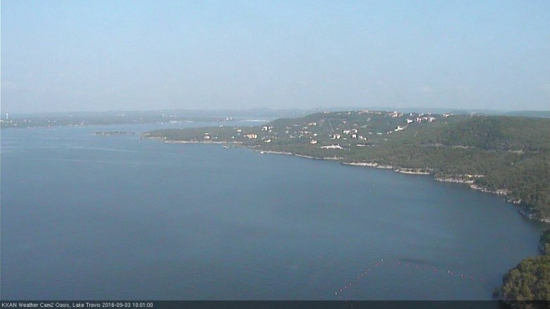 Lake Travis webcam, September 3, 2016 9:05 AM CT